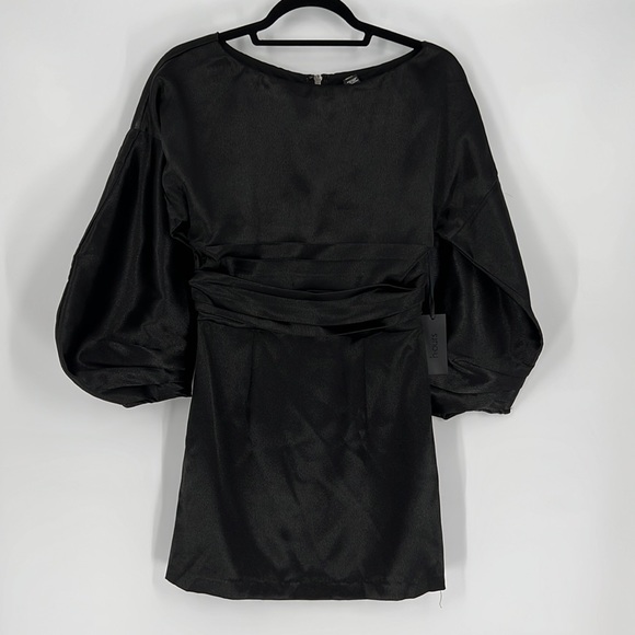 h:ours Cristiano Mini Dress in Black Noir Small - Picture 4 of 11
